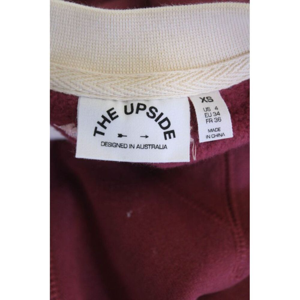 The Upside Womens Organic Cotton Sleeveless Cropped Sweatshirt Top Red Size XS - Picture 4 of 5
